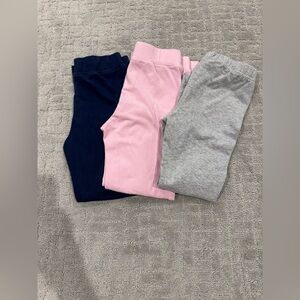 Hannah Andersson Kids' Leggings Trio - Navy, Pink, Gray